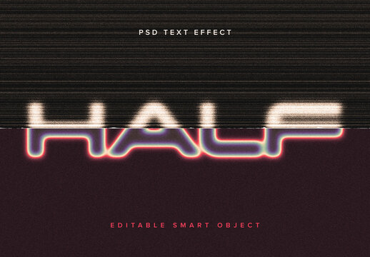 Split Text Effect Mockup