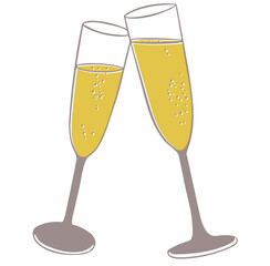 two glasses of champagne
