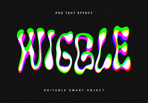 RGB Offset Text Effect Mockup