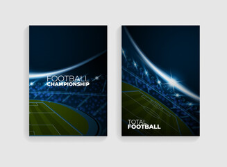 modern football stadium poster, cover, flyer, screen template for wallpaper, business, social media