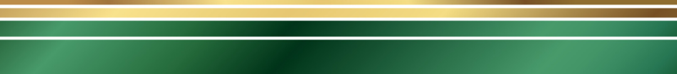 Elegant horizontal banner with glossy green and gold metallic stripes, ideal for luxury invitations, product packaging, or festive decor elements.