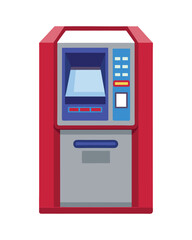 A vector illustration of ATM Machine on white background
