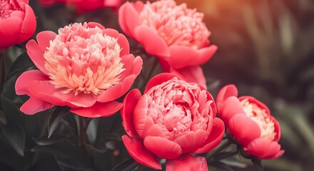 Fototapeta premium peonies in the garden 