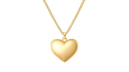 Gold heart pendant necklace