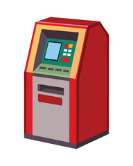 A vector illustration of ATM Machine on white background