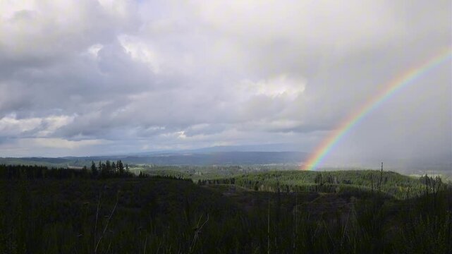 Rainbow During an Oregon Storm