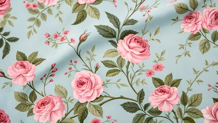 Floral antique fabric pattern background 