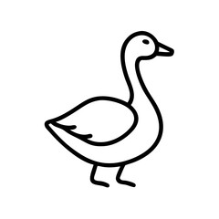 Obraz premium Goose icon in black outline