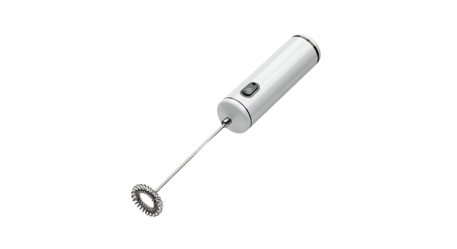 Using electric milk frother to create foam for coffee drinks