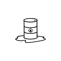 Oil barrel icon, symbolizing energy, industry, and essential resources for global economies.