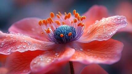 Stunning close up flower water droplets high resolution hd image