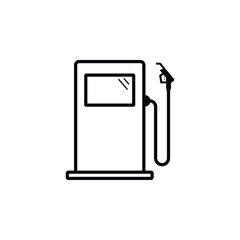Gas pump station icon, representing fuel service, convenience, and efficient refueling solutions.