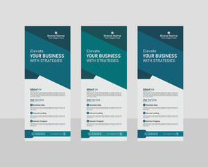 Modern Rollup banner design template for business