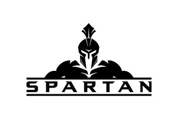 Spartan warrior logo vector illustration .