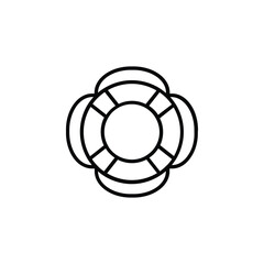 Life-saving icon, symbolizing safety, rescue, and emergency preparedness in various settings.