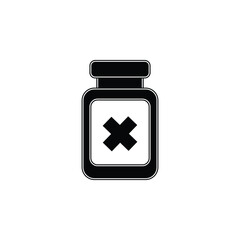 Obraz premium Icon of a medicine bottle, representing health, care, and pharmaceutical products.