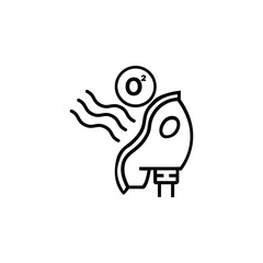 Icon of a nebulizer, symbolizing health, respiratory care, and medical treatment.