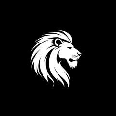Lion head Silhouette vector styl