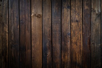 Fototapeta premium Dark brown wooden planks