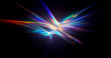 Retro Futuristic Abstract Waves with Translucent Plastic Texture and Vibrant Neon Colors
