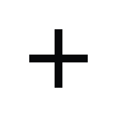 Simple and clean plus icon, representing addition, growth, and positive progress.