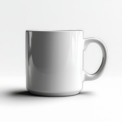 Clean ceramic coffee mug isolated white background high resolution photo