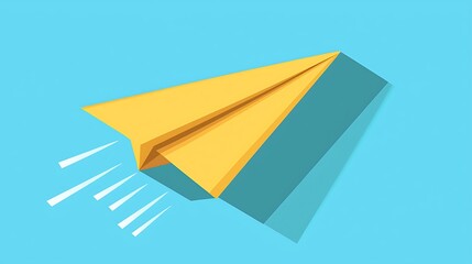 Paper airplane in flight