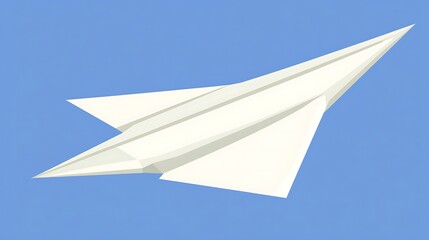 Paper airplane, simple design, flying