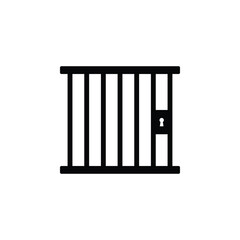 Icon of a prison, symbolizing security, confinement, and justice in a clear, minimalist design.
