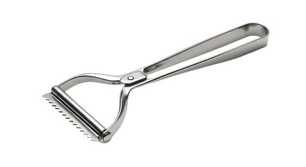 Obraz premium Stainless steel citrus zester for kitchen use, isolated on white background