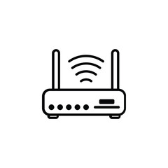 Router icon, symbolizing connectivity, internet access, and seamless networking solutions.