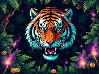 pixelated tiger