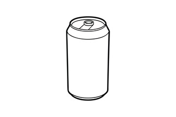 Line art drawing of a soda can.eps
