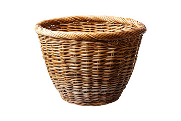Obraz premium Rattan basket isolated on transparent background