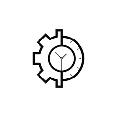 Time management icon, symbolizing productivity, scheduling, and efficient use of time for success.
