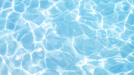 Clear blue water surface with gentle ripples reflecting light creates serene and calming atmosphere