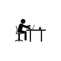 Work desk icon, symbolizing productivity, organization, and a focused workspace for efficiency.