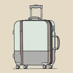 travel suitcase cartoon vector illustration