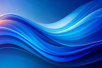 Naklejka premium abstract wave pattern vibrant blue gradient background