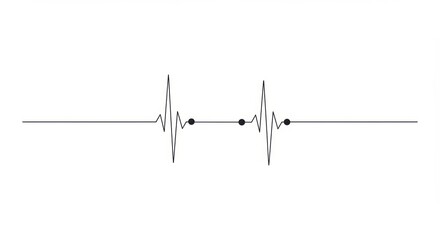 Abstract heartbeat rhythm for medical healthcare applications, cardiac monitoring and wellness marketing design, great for cardiology presentation and meditation design