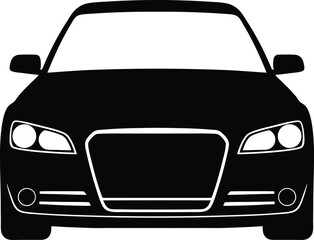 Obraz premium Car Front Look, Car Silhouette, Car png