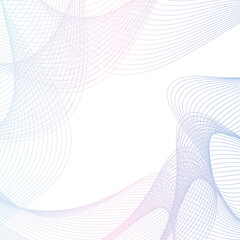 Blue wave lines frame.	