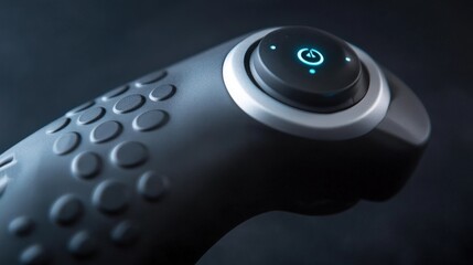 A Close Up Of A Device Control And Power Button