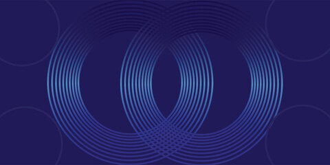 Abstract blue glowing geometric lines modern shiny blue circle lines pattern. Suit for cover, banner, brochure