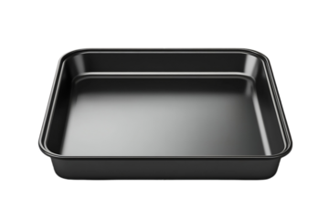 Non-stick baking tray for effortless food release isolated on png or transparent or white backgroud.
