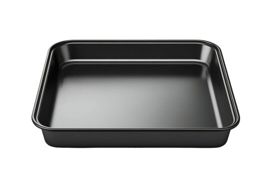 Non-stick baking tray for effortless food release isolated on png or transparent or white backgroud.