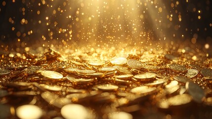 Golden Coins Wealth Success Abundance Prosperity