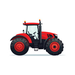 Obraz premium High Quality Tractor Icon And Vector Illustration Featuring a Detailed Farming Tractor Logo Vehicle Design, Perfect for Agricultural and Rural Industry Concepts.