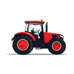 Obraz premium High Quality Tractor Icon And Vector Illustration Featuring a Detailed Farming Tractor Logo Vehicle Design, Perfect for Agricultural and Rural Industry Concepts.