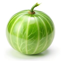 Ultra-detailed, hyper-realistic gooseberry, high resolution, photorealism, translucent green skin with fine veins